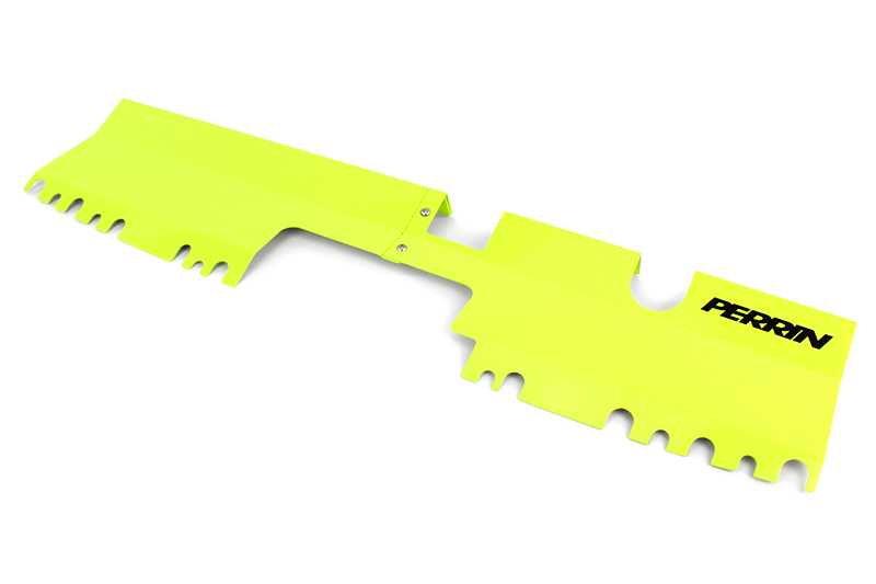 Subaru WRX STI Radiator Shroud - Perrin Performance - With/Without OEM Intake Scoop - Neon Yellow - `15-`21